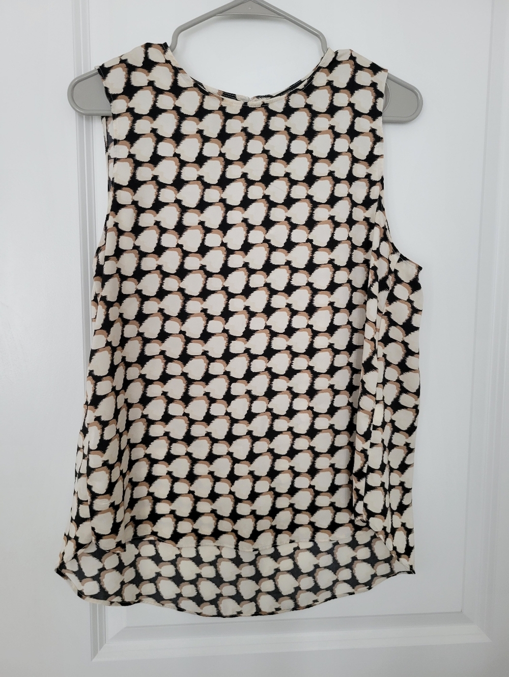 Banana Republic Black & Cream Printed Sleeveless Camisole